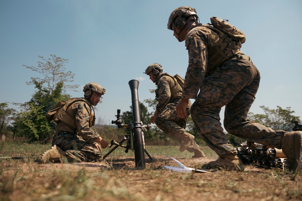 Cobra Gold 25: 1st LAR Mortars conduct MARFINEX