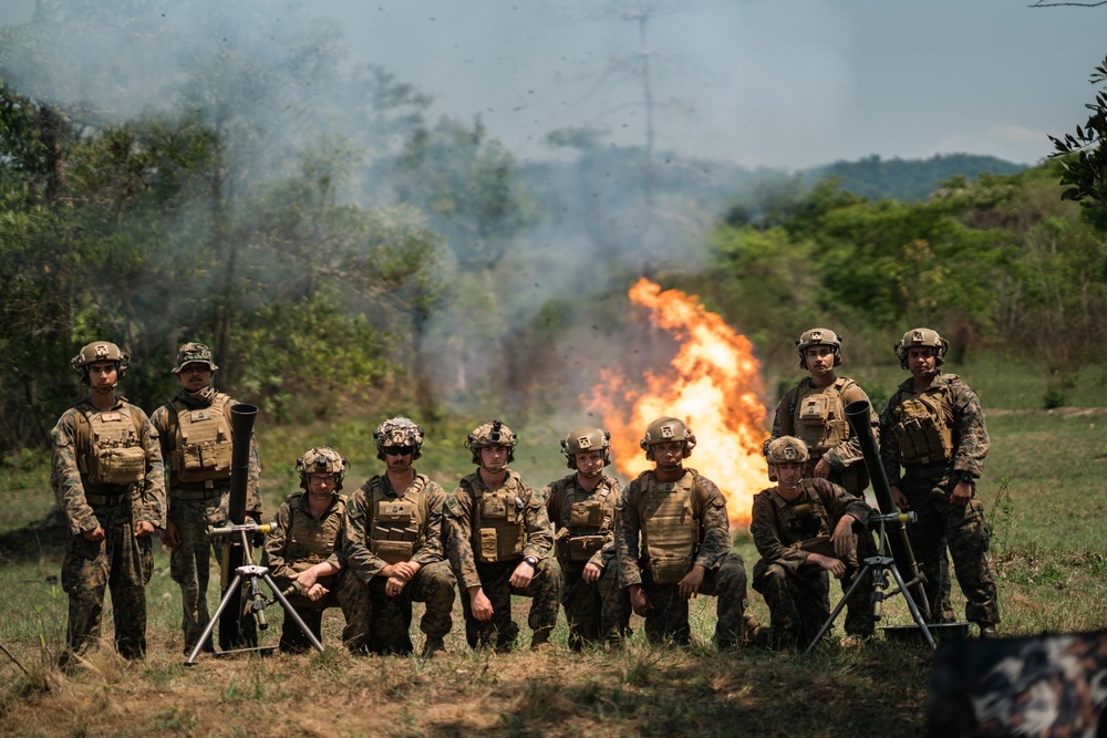 Cobra Gold 25: 1st LAR Mortars conduct MARFINEX