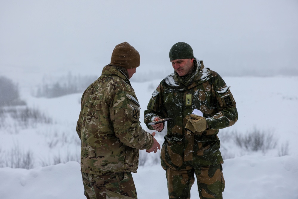 U.S., Allied forces present military equipment display for media in Norway during exercise