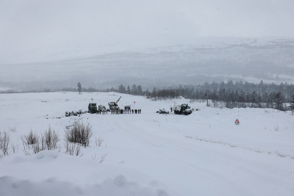 U.S., Allied forces present military equipment display for media in Norway during exercise