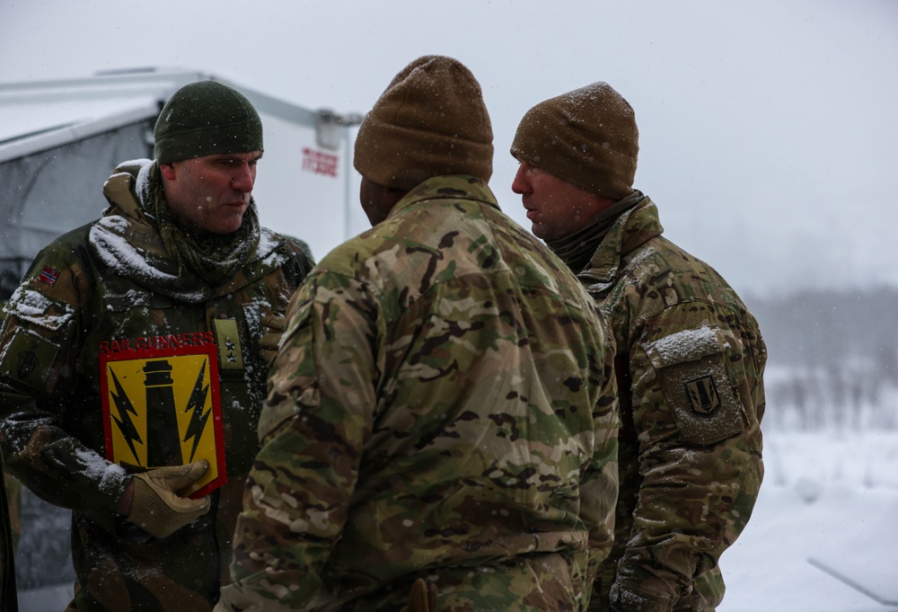 U.S., Allied forces present military equipment display for media in Norway during exercise