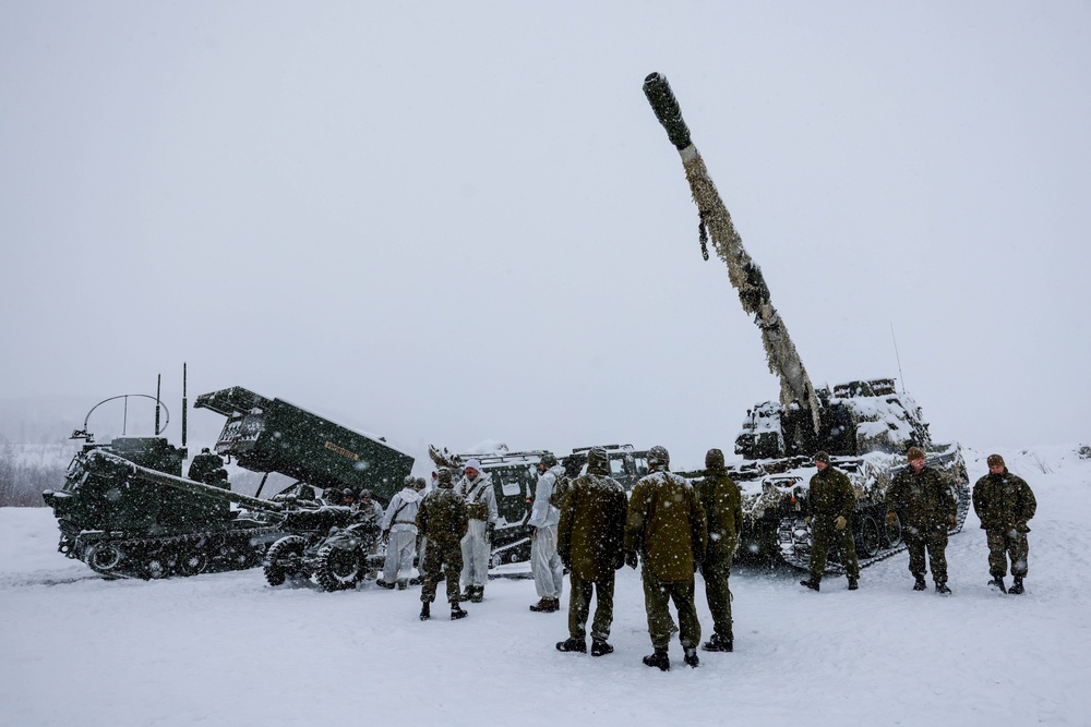 U.S., Allied forces present military equipment display for media in Norway during exercise