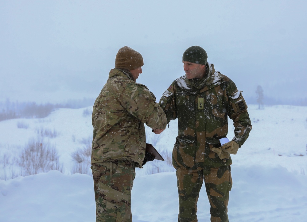 U.S. Army MLRS battalion, Allied militaries conduct static display for external media during exercise in Norway