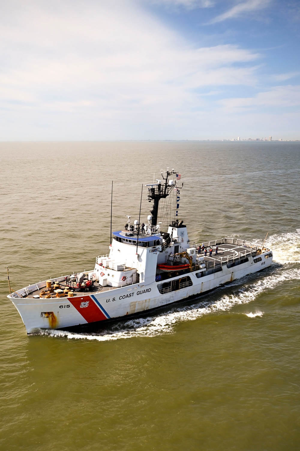 Coast Guard Cutter Reliance Patrols the Gulf of America