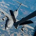 C-17 aerial refueling over the Atlantic Ocean