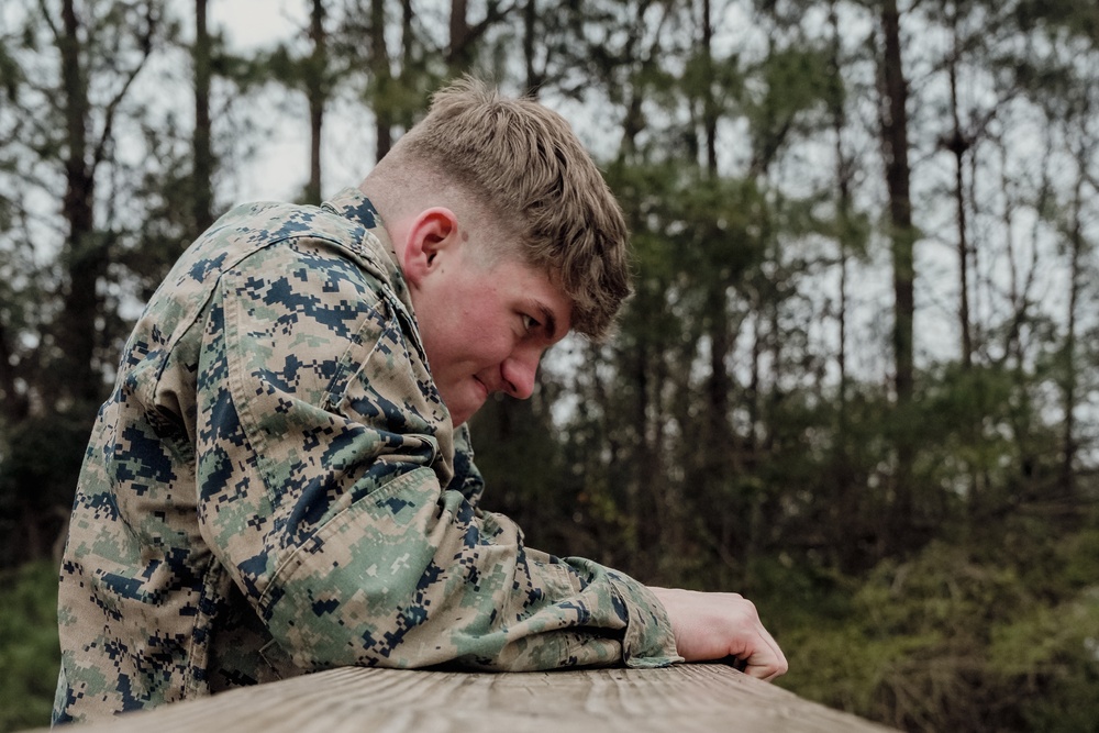 Headquarters and Service Company conduct Obstacle Course training