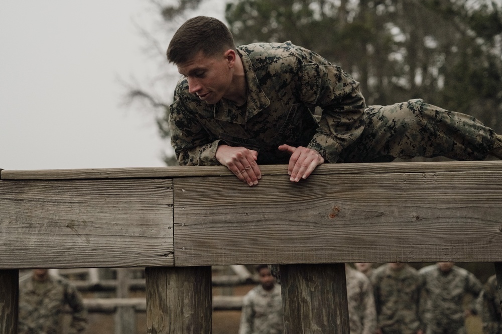 Headquarters and Service Company conduct Obstacle Course training