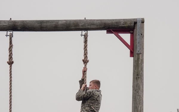 Headquarters and Service Company conduct Obstacle Course training