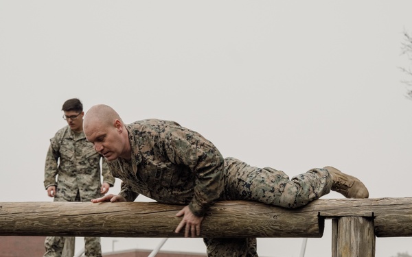 Headquarters and Service Company conduct Obstacle Course training