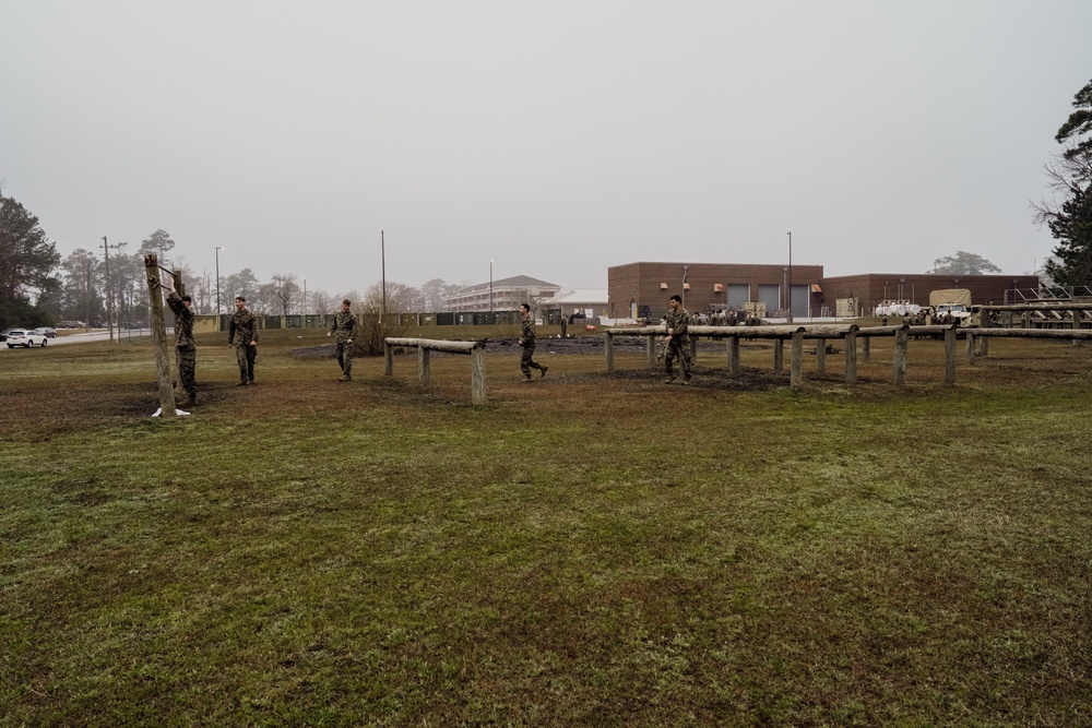 Headquarters and Service Company conduct Obstacle Course training