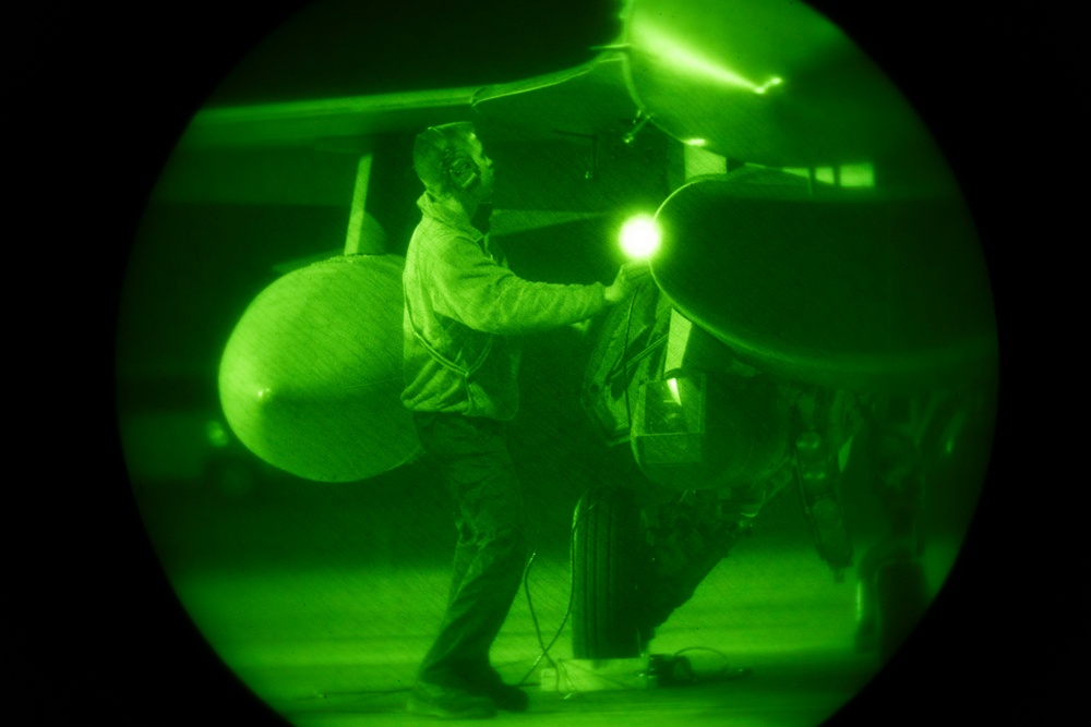 South Carolina Air National Guard conducts night flying operations