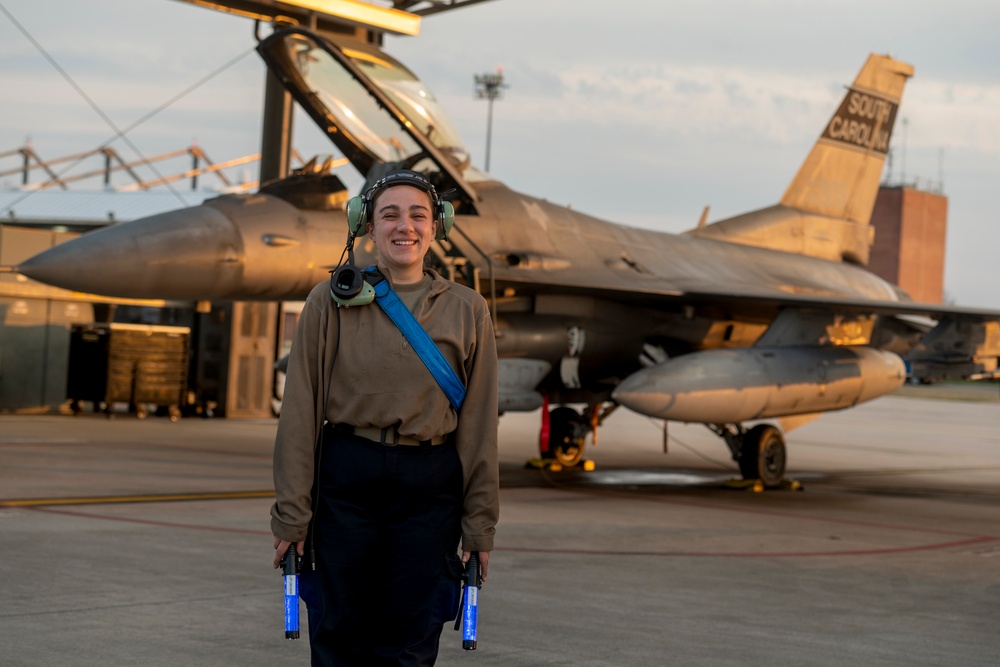 South Carolina Air National Guard conducts night flying operations