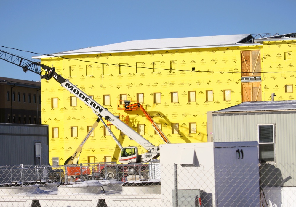 March 2025 barracks construction operations for East Barracks Project at Fort McCoy