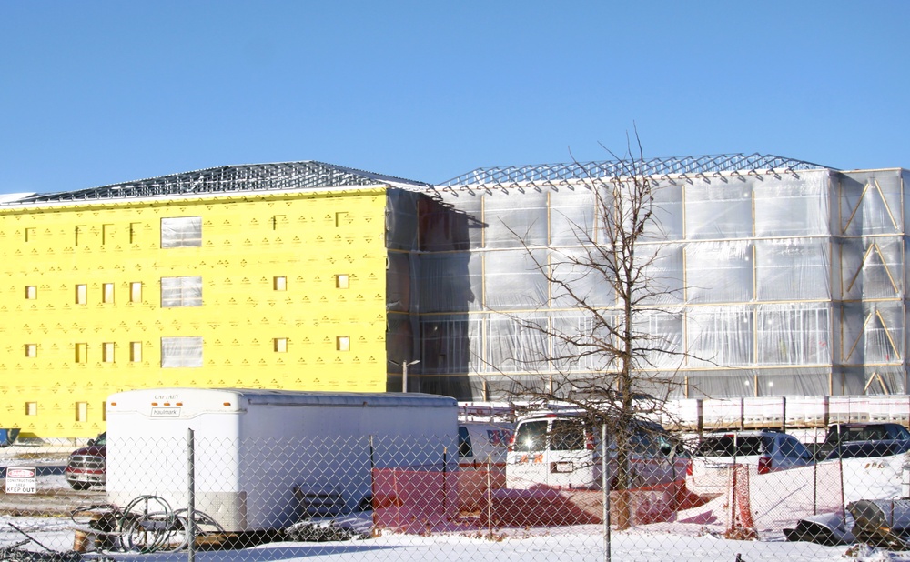 March 2025 barracks construction operations for East Barracks Project at Fort McCoy