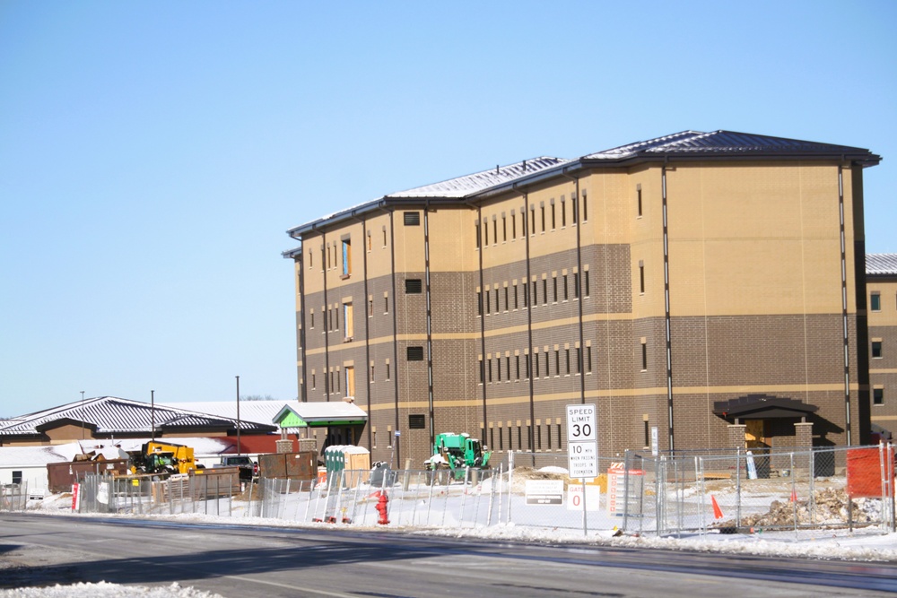 March 2025 barracks construction operations for South Barracks Project at Fort McCoy