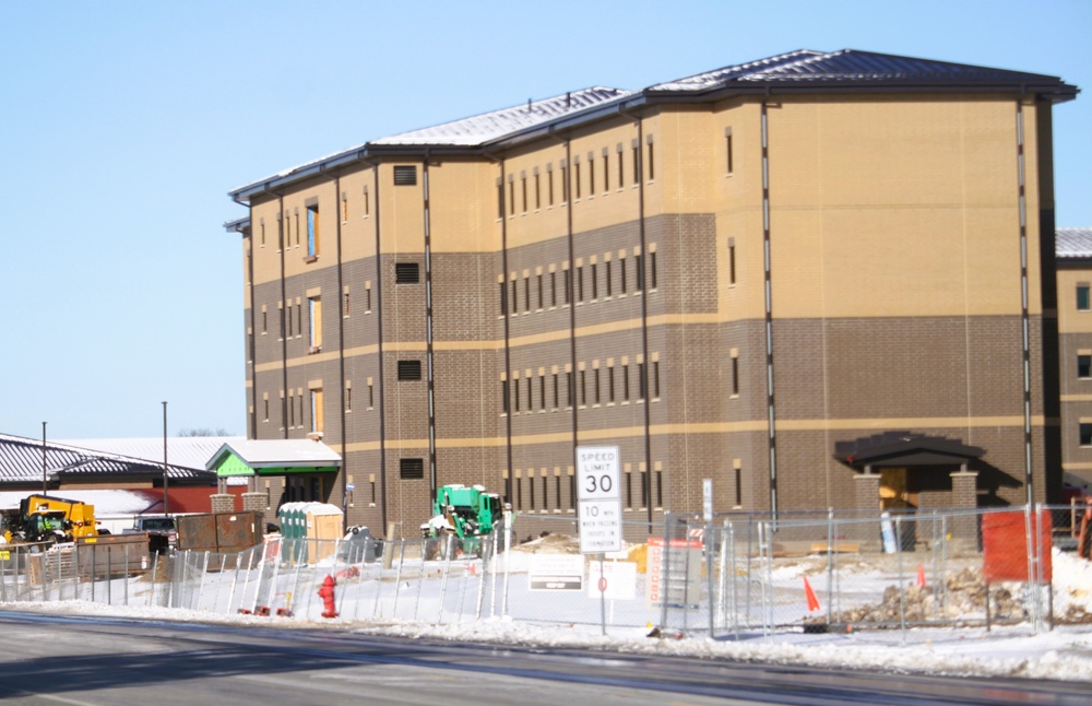 March 2025 barracks construction operations for South Barracks Project at Fort McCoy