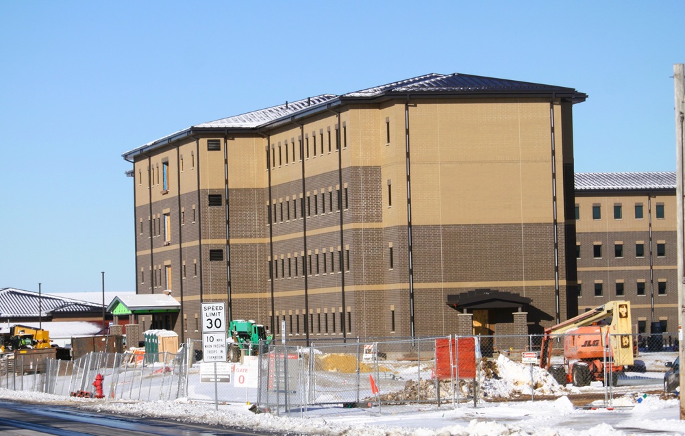 March 2025 barracks construction operations for South Barracks Project at Fort McCoy