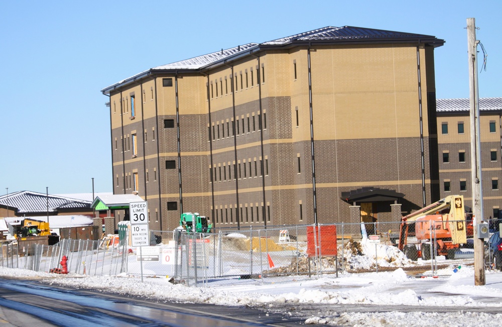 March 2025 barracks construction operations for South Barracks Project at Fort McCoy