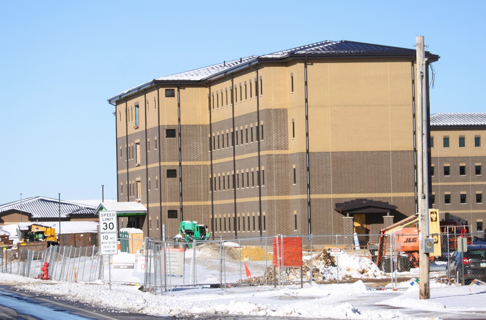 March 2025 barracks construction operations for South Barracks Project at Fort McCoy