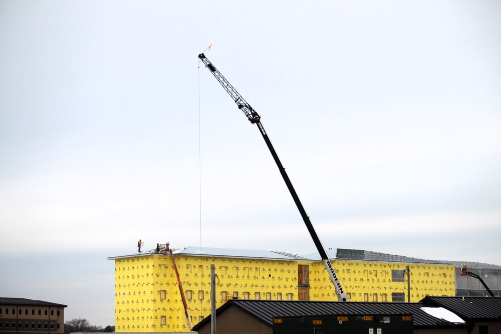 March 2025 barracks construction operations for East Barracks Project at Fort McCoy