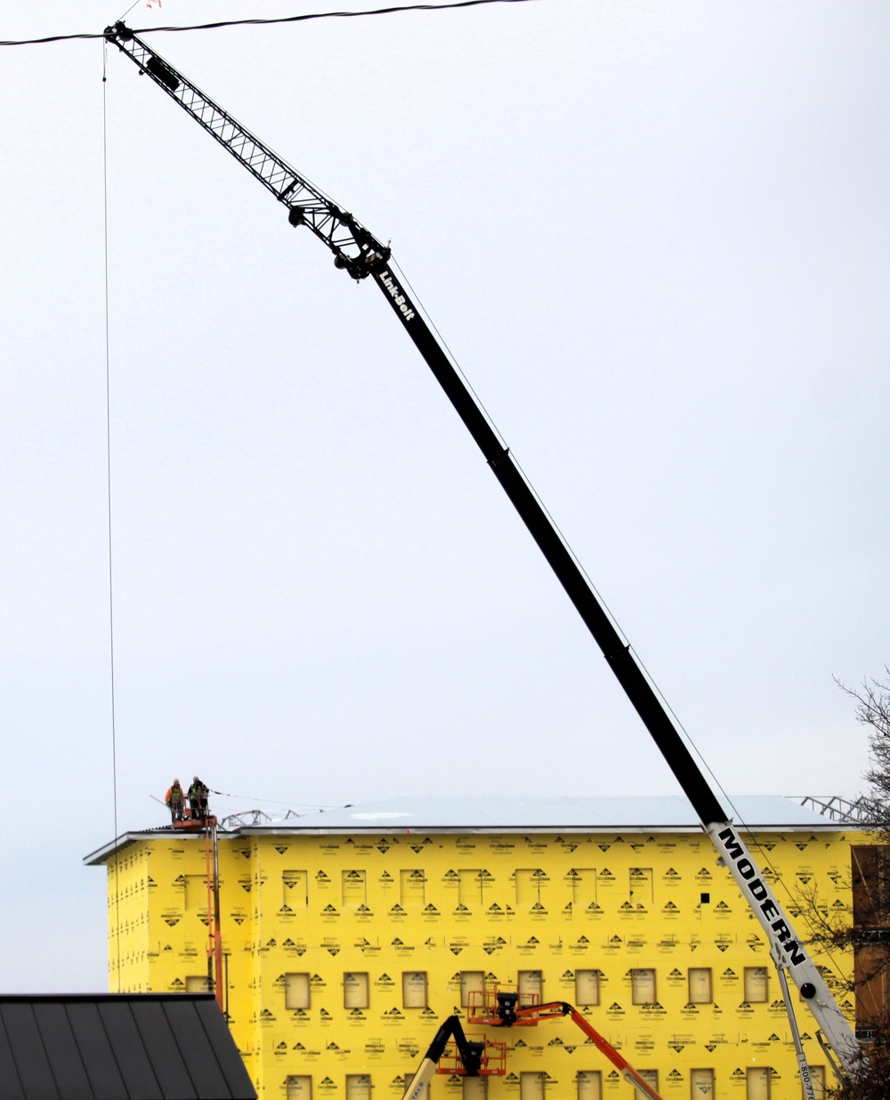 March 2025 barracks construction operations for East Barracks Project at Fort McCoy