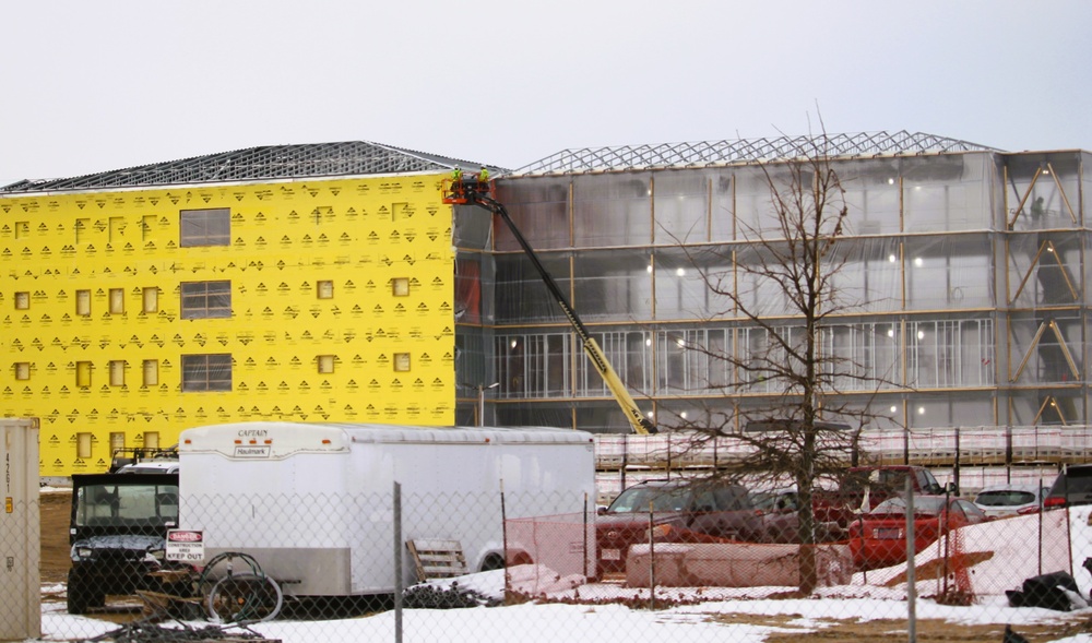 March 2025 barracks construction operations for East Barracks Project at Fort McCoy