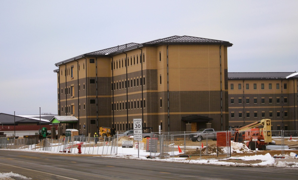 March 2025 barracks construction operations for South Barracks Project at Fort McCoy