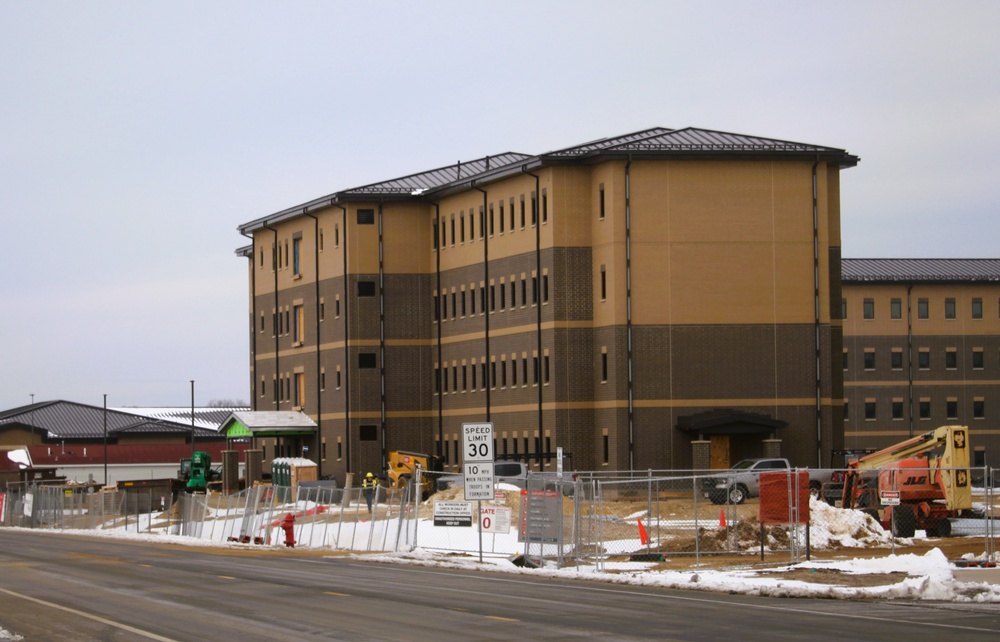 March 2025 barracks construction operations for South Barracks Project at Fort McCoy