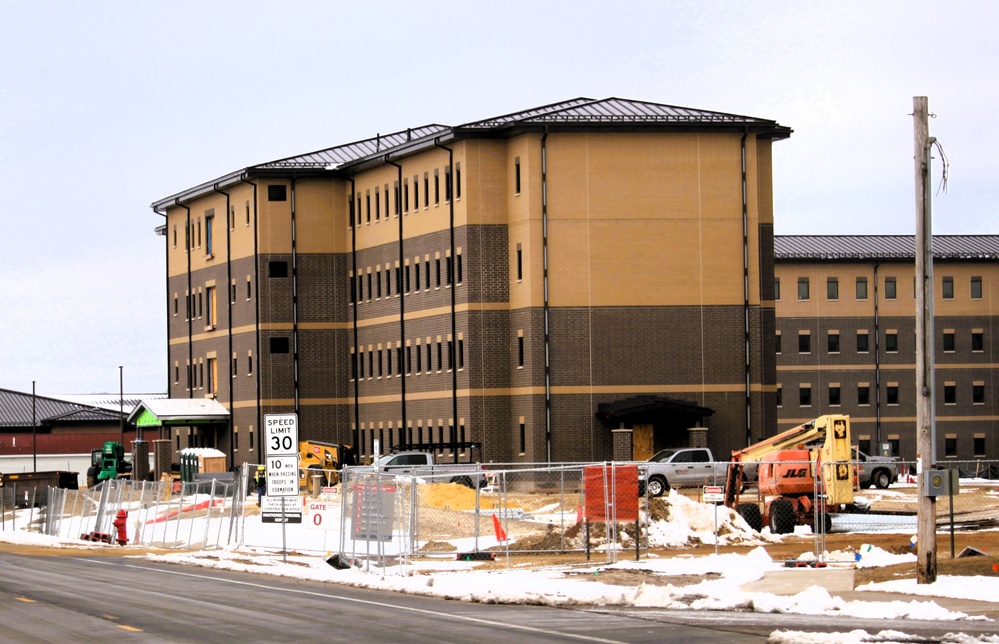 March 2025 barracks construction operations for South Barracks Project at Fort McCoy