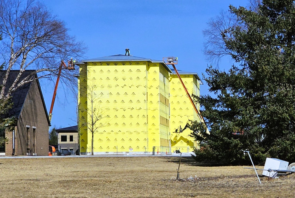 March 2025 barracks construction operations for East Barracks Project at Fort McCoy