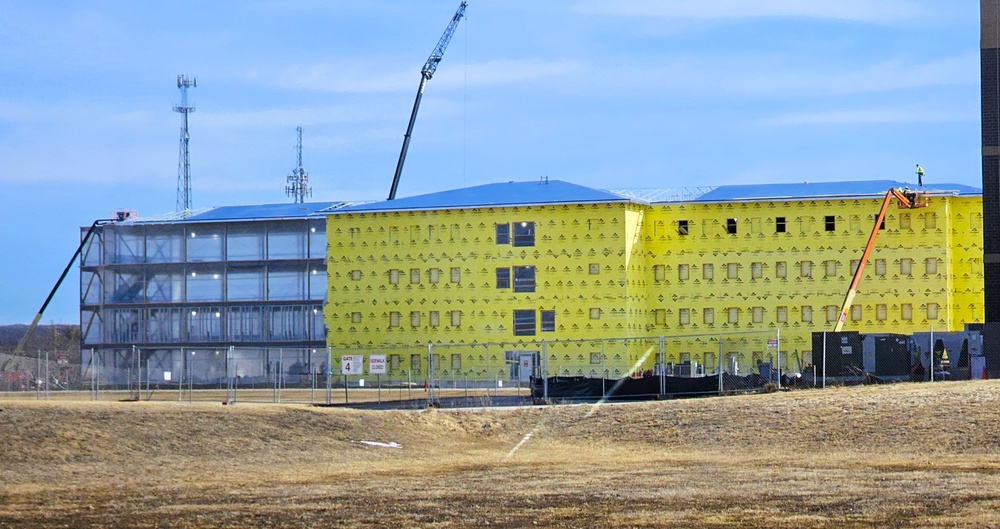 March 2025 barracks construction operations for East Barracks Project at Fort McCoy