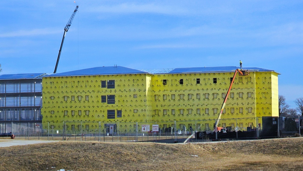 March 2025 barracks construction operations for East Barracks Project at Fort McCoy