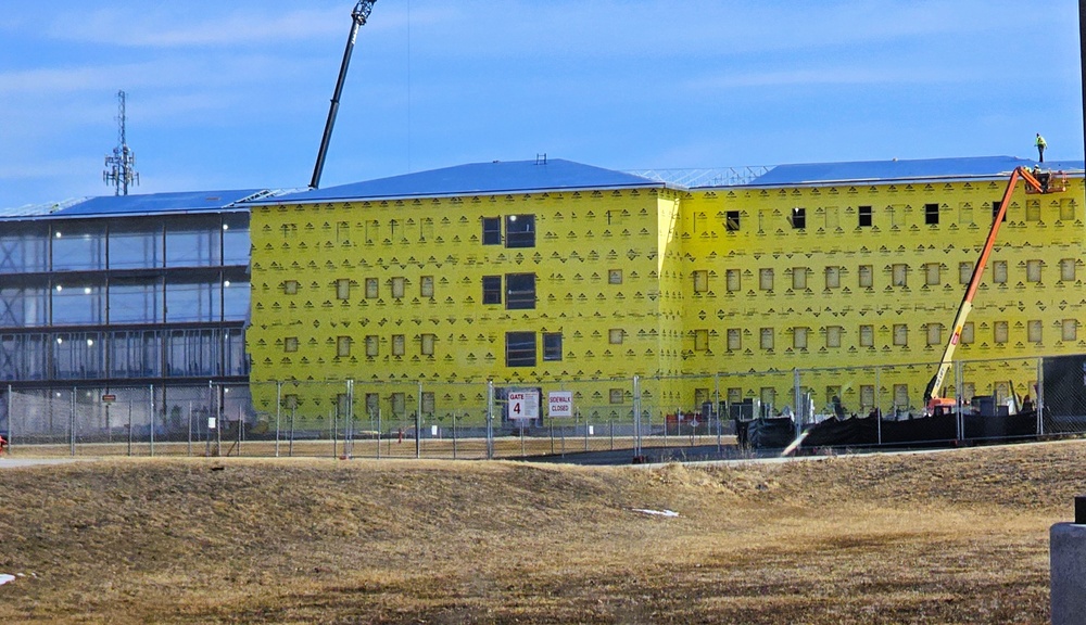 March 2025 barracks construction operations for East Barracks Project at Fort McCoy