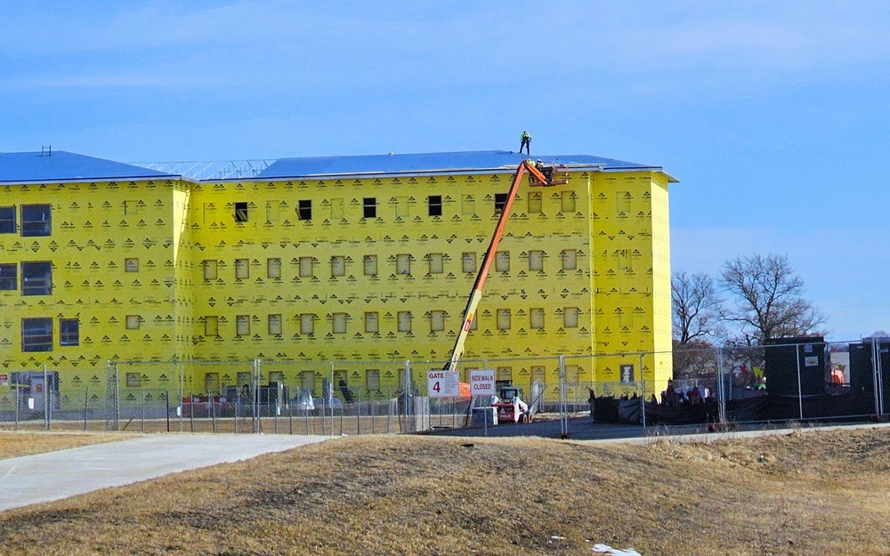 March 2025 barracks construction operations for East Barracks Project at Fort McCoy