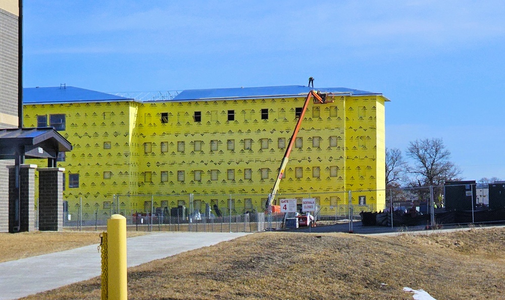 March 2025 barracks construction operations for East Barracks Project at Fort McCoy