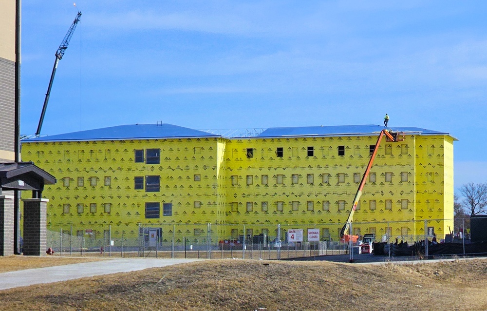 March 2025 barracks construction operations for East Barracks Project at Fort McCoy