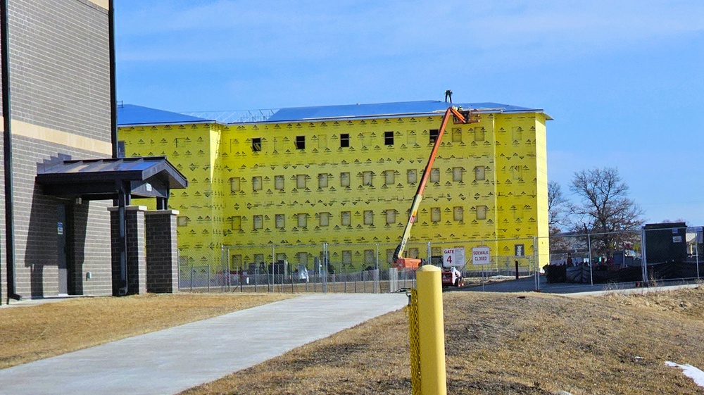 March 2025 barracks construction operations for East Barracks Project at Fort McCoy