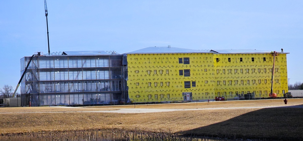 March 2025 barracks construction operations for East Barracks Project at Fort McCoy