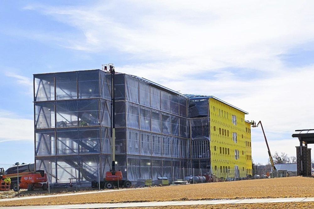 March 2025 barracks construction operations for East Barracks Project at Fort McCoy