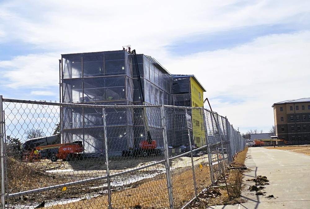 March 2025 barracks construction operations for East Barracks Project at Fort McCoy