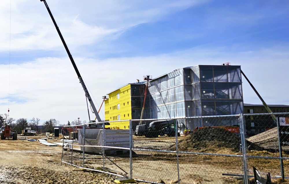 March 2025 barracks construction operations for East Barracks Project at Fort McCoy