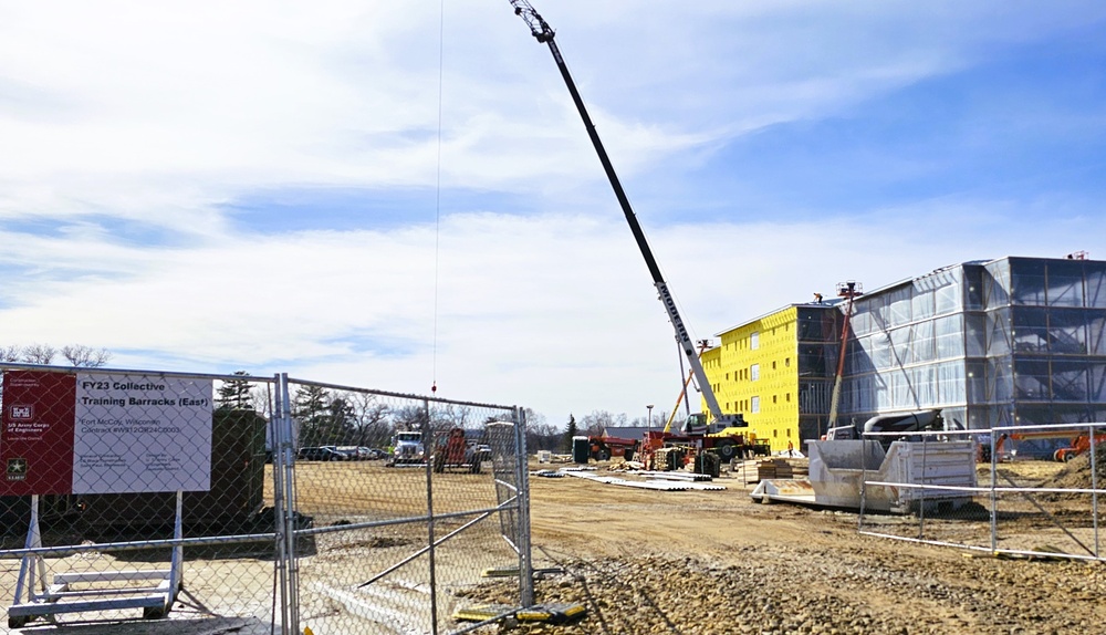 March 2025 barracks construction operations for East Barracks Project at Fort McCoy