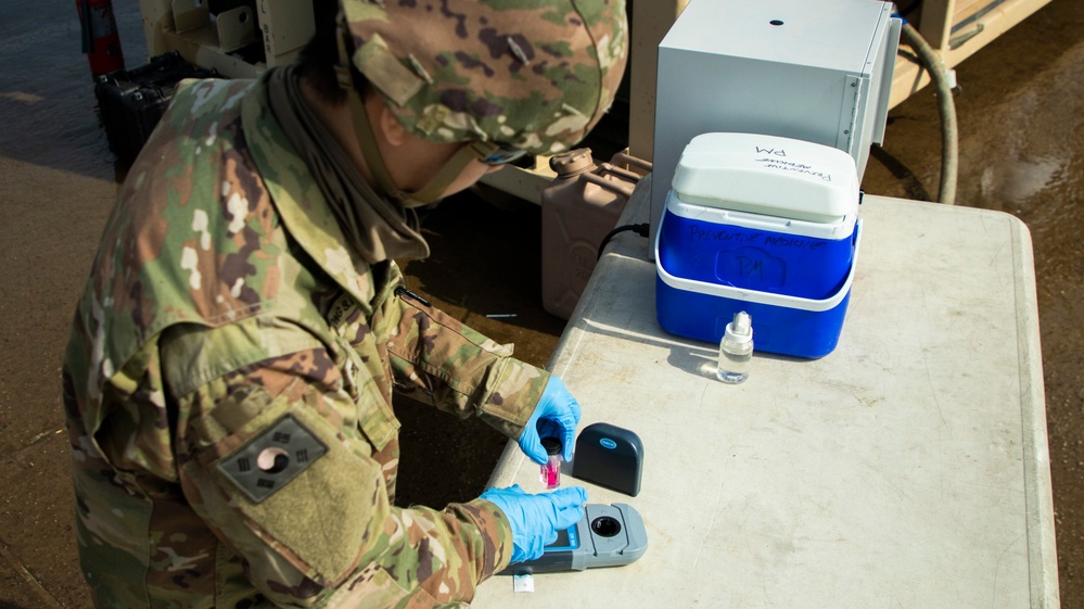 Freedom Shield 25 Water Platoon Conducts Water Purification Operations