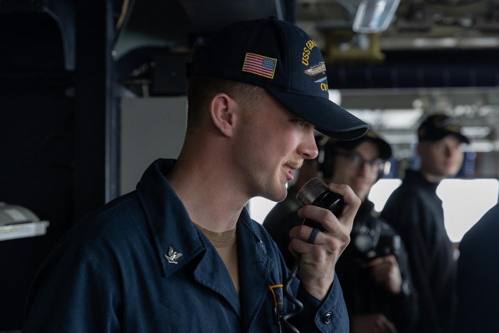 USS Gerald R. Ford Conducts Sea and Anchor