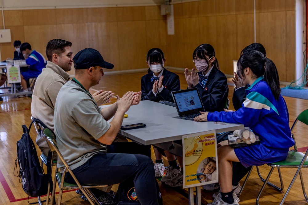 Camp Zama Soldiers Connect with Local Japanese Students at English Challenge Day