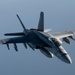 Super Hornets aerially refueled over the USCENTCOM AOR