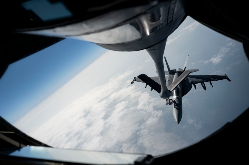 Super Hornets soaring over the Red Sea