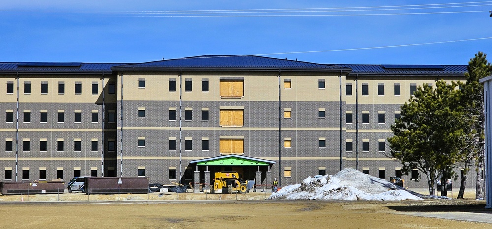 March 2025 barracks construction operations for South Barracks Project at Fort McCoy