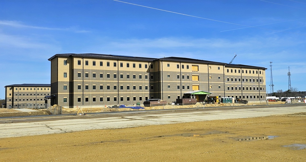 March 2025 barracks construction operations for South Barracks Project at Fort McCoy