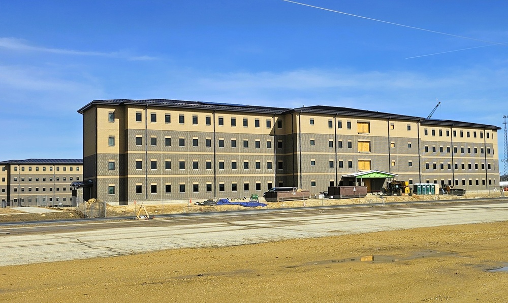 March 2025 barracks construction operations for South Barracks Project at Fort McCoy